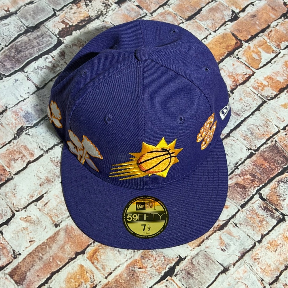 New Era Purple and Gold Basketball Cap